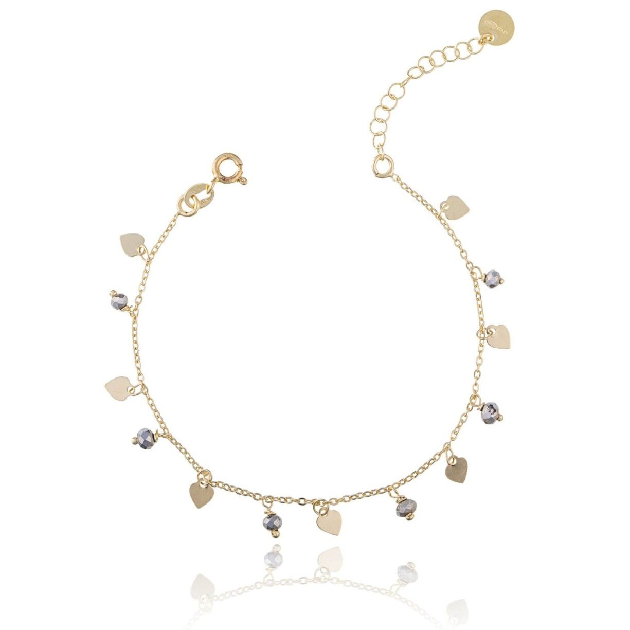 Pulsera en Plata Corazón y Circonitas