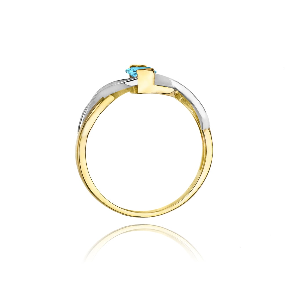 Ring Velira aus Gold mit Topas und 10 Diamanten