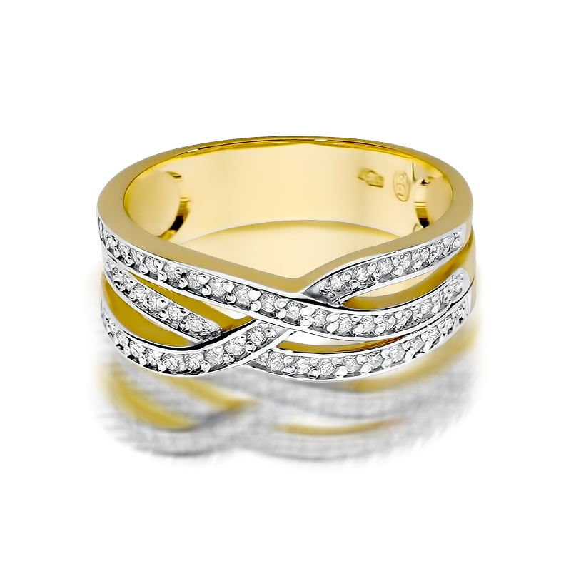 Anillo Xaria en Oro con 53 Diamantes Blancos