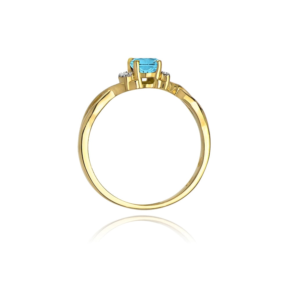 Ring Melira aus Gold mit Topas und 6 Diamanten
