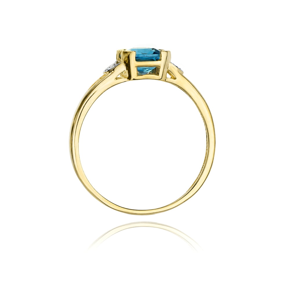 Anello Lirisia in Oro con Topazio e 2 Diamanti