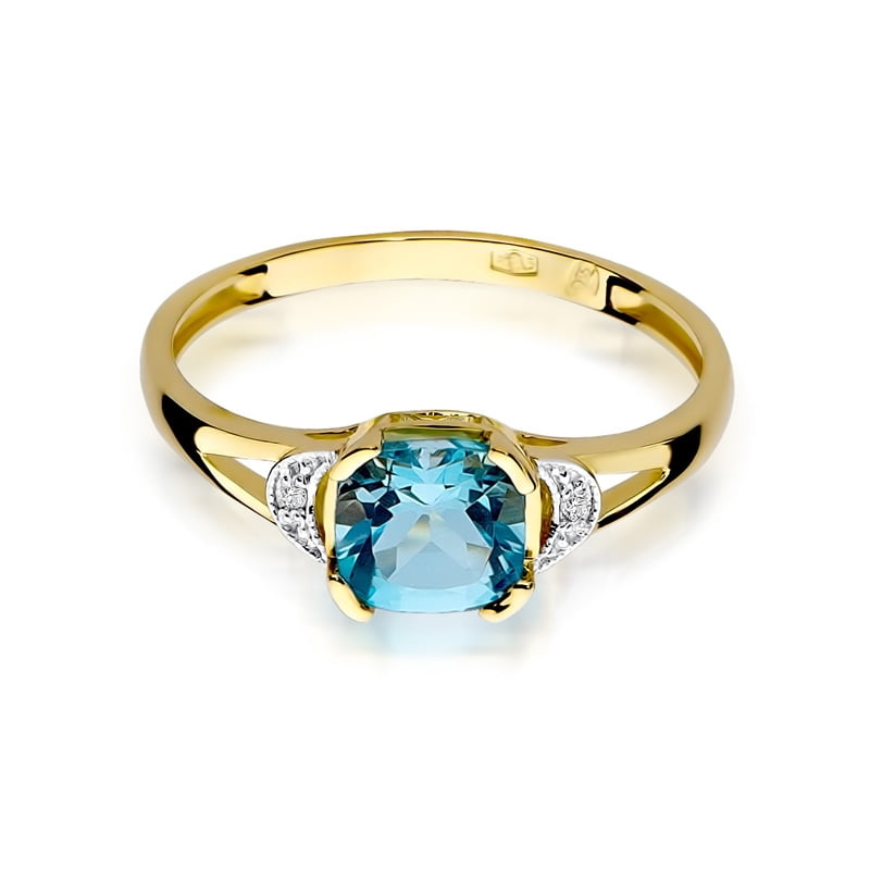 Auralis Ring in Gold with Topaz and 2 Diamonds