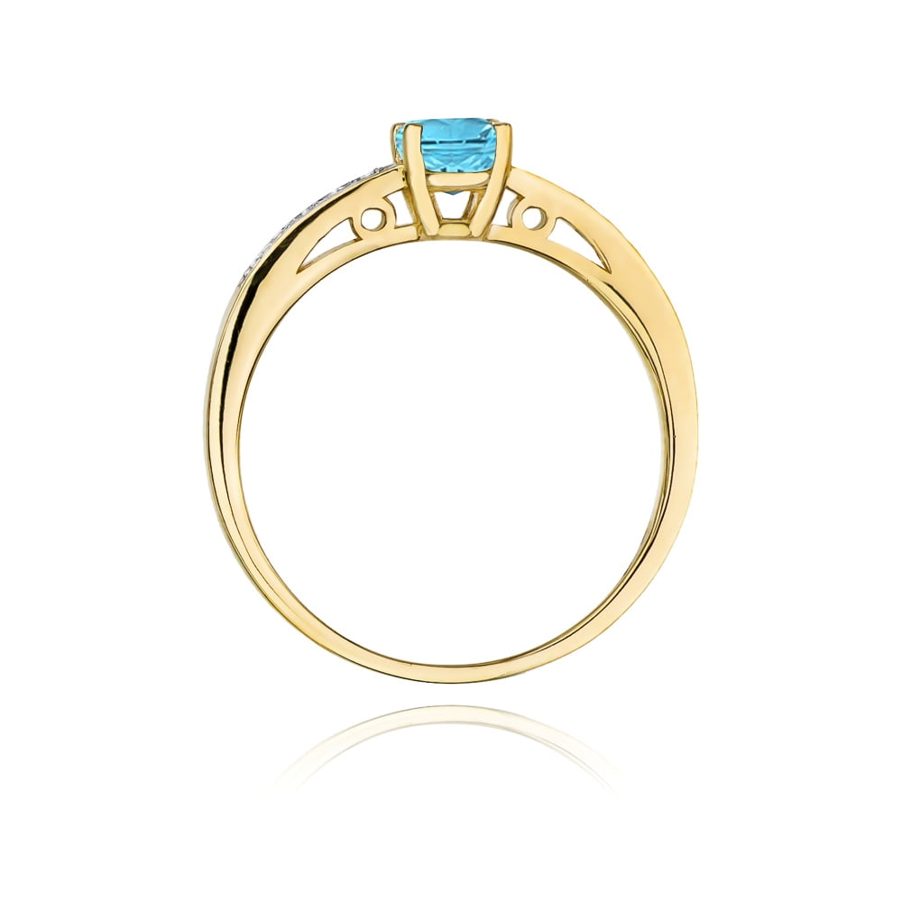 Anello Mireya in Oro con Topazio e 10 Diamanti