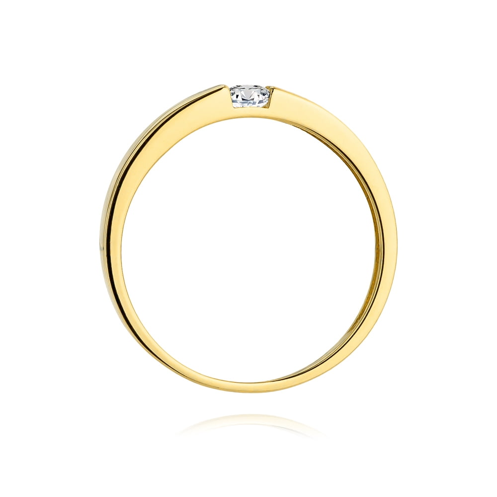 Liscio-Ring aus Gold mit Diamant
