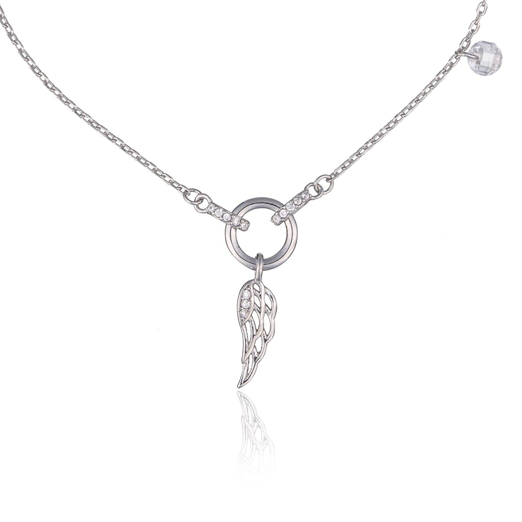 Silver Bracelet with Wing and Light Point