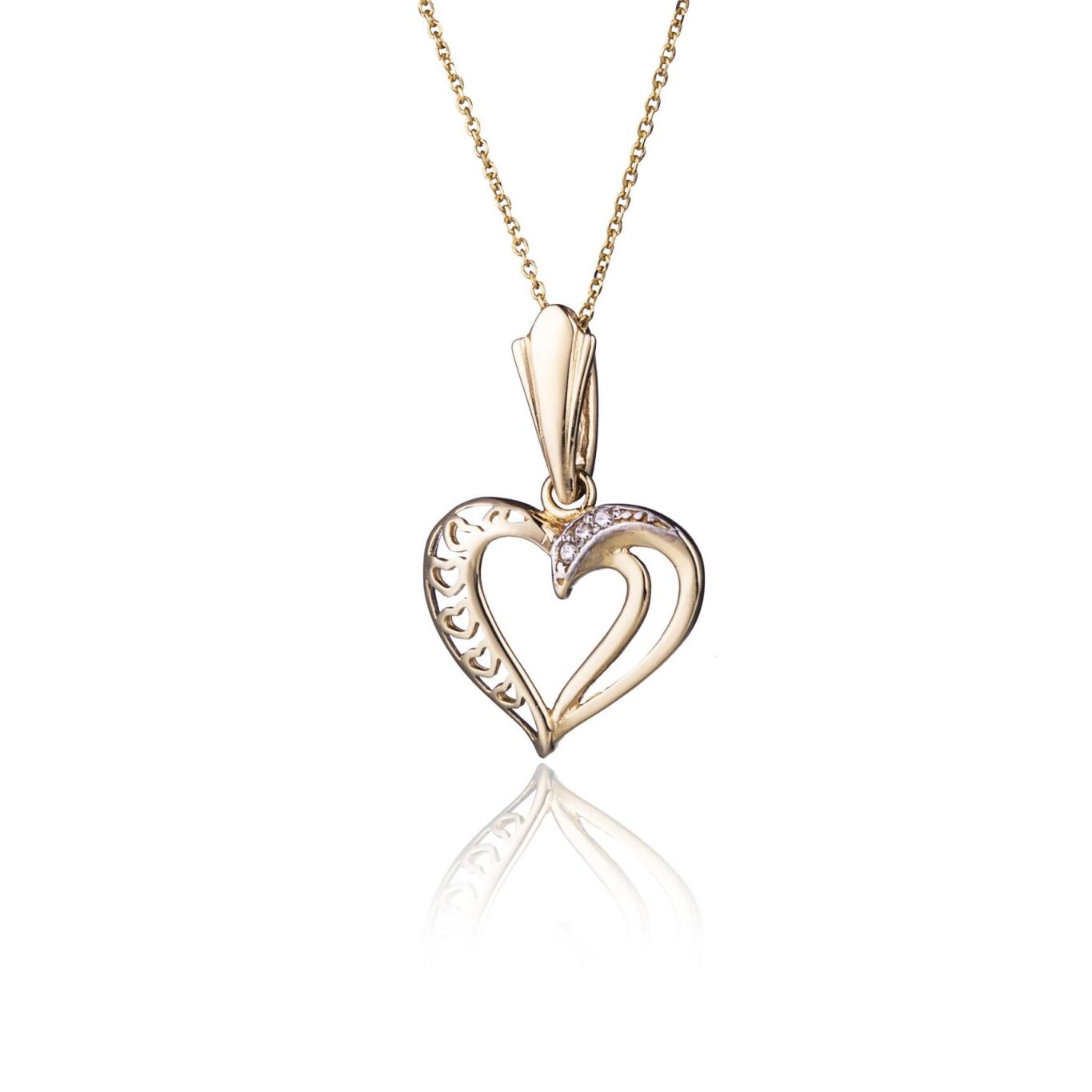 Collana in Oro Cuori Bicolore