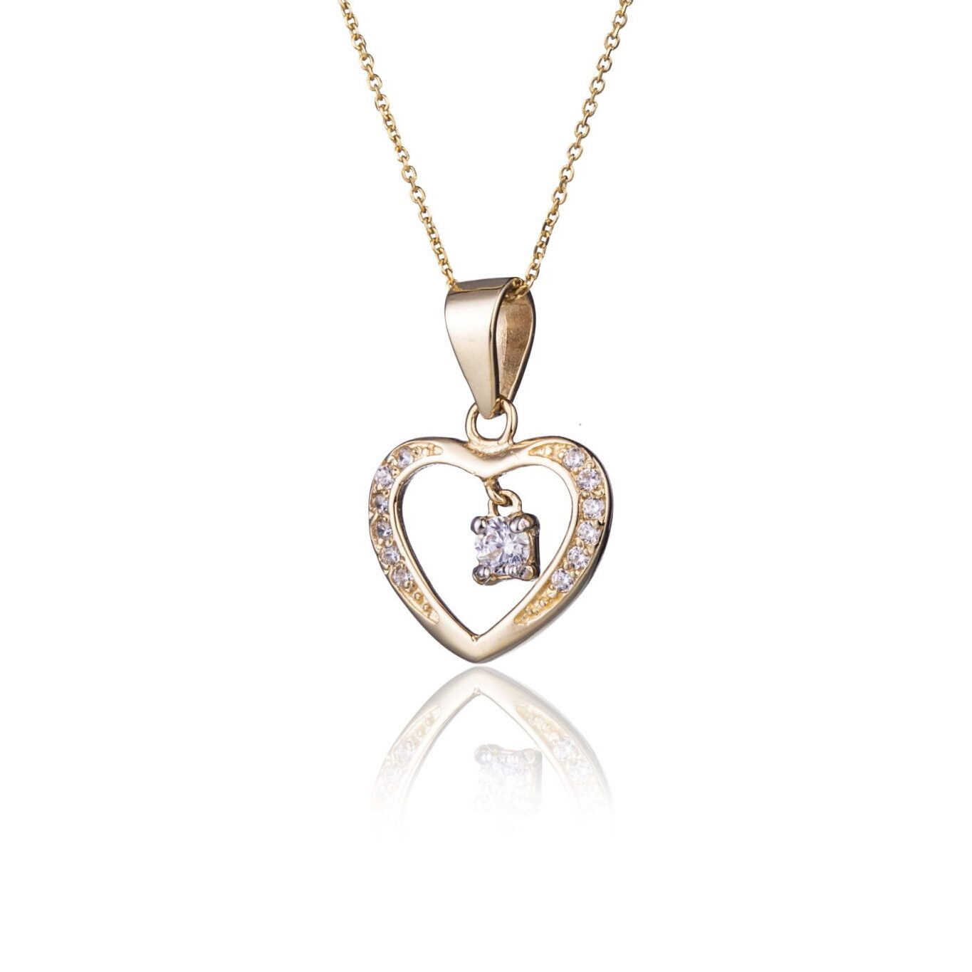 Collana in Oro Cuore Punto Luce