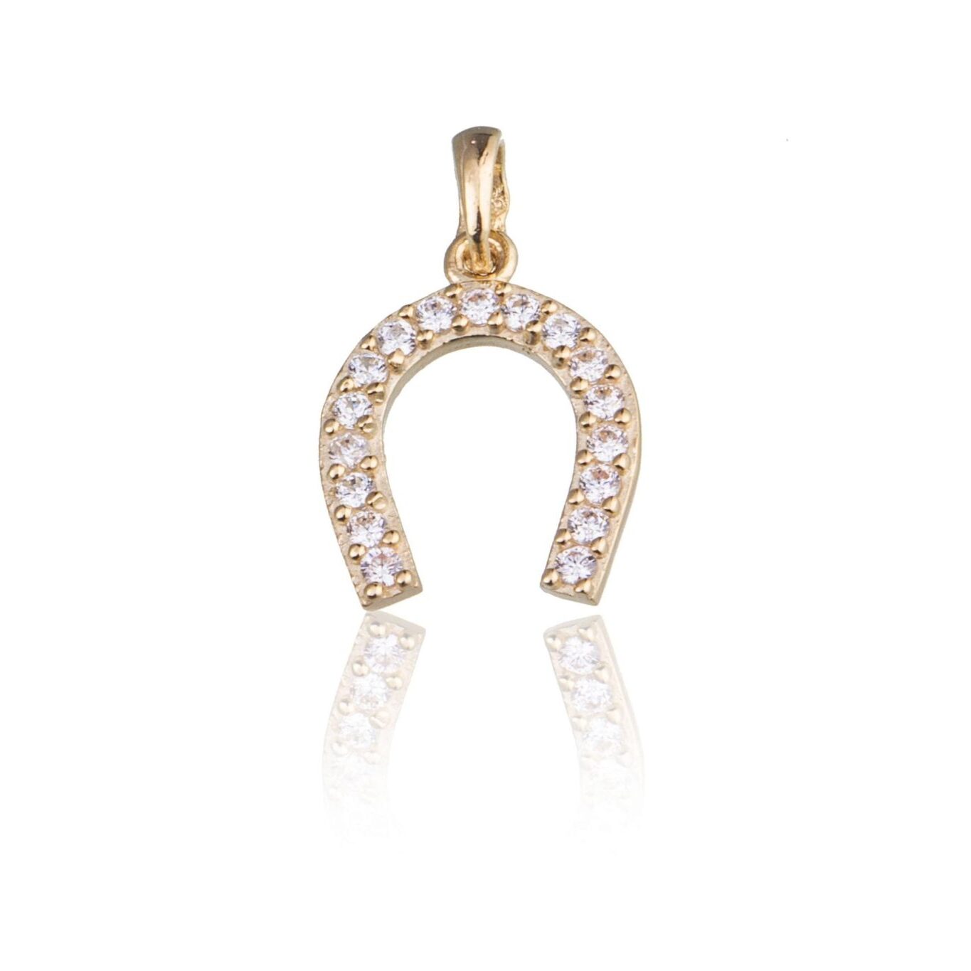 Gold Necklace with Horseshoe