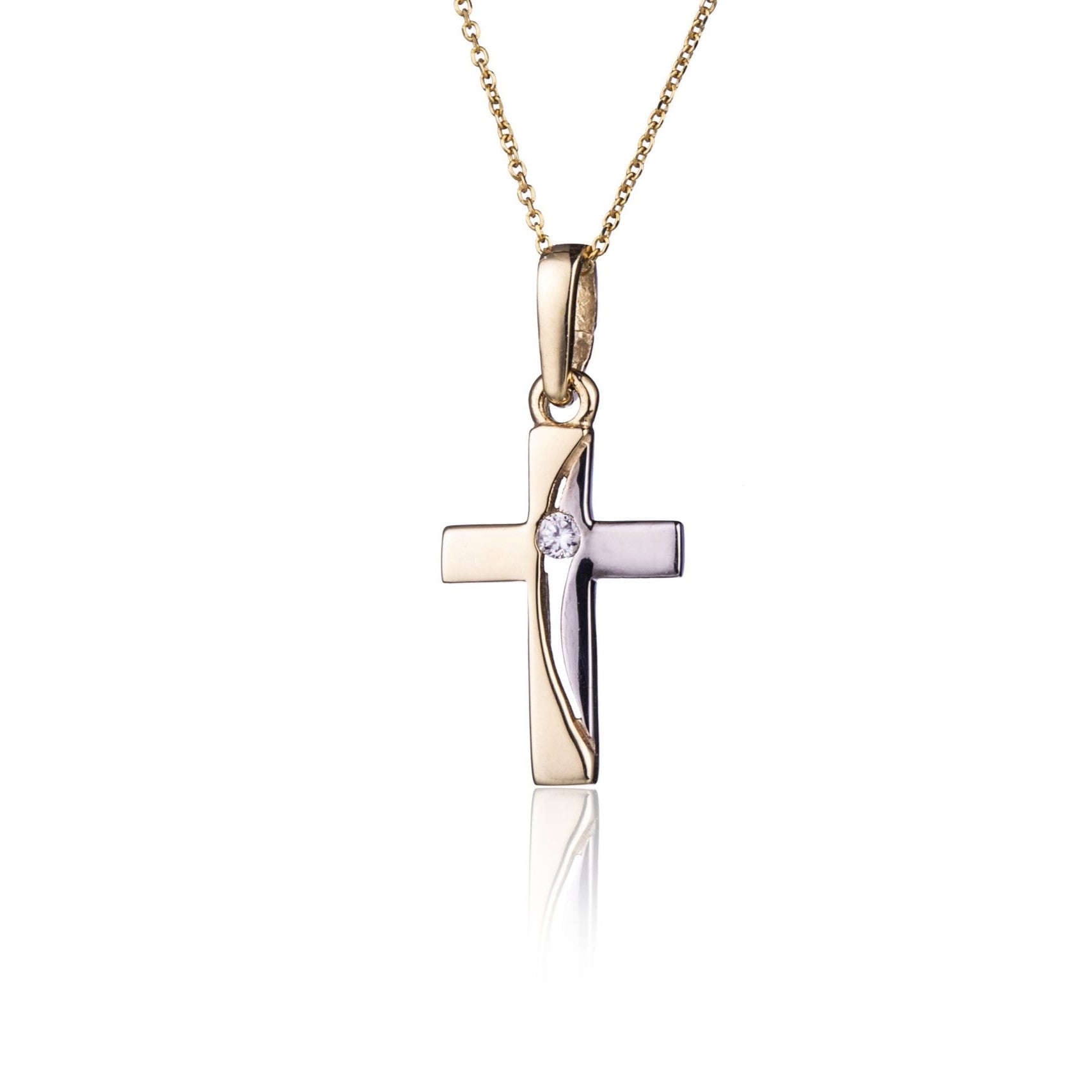 Collana in Oro con Crocifisso Bicolore