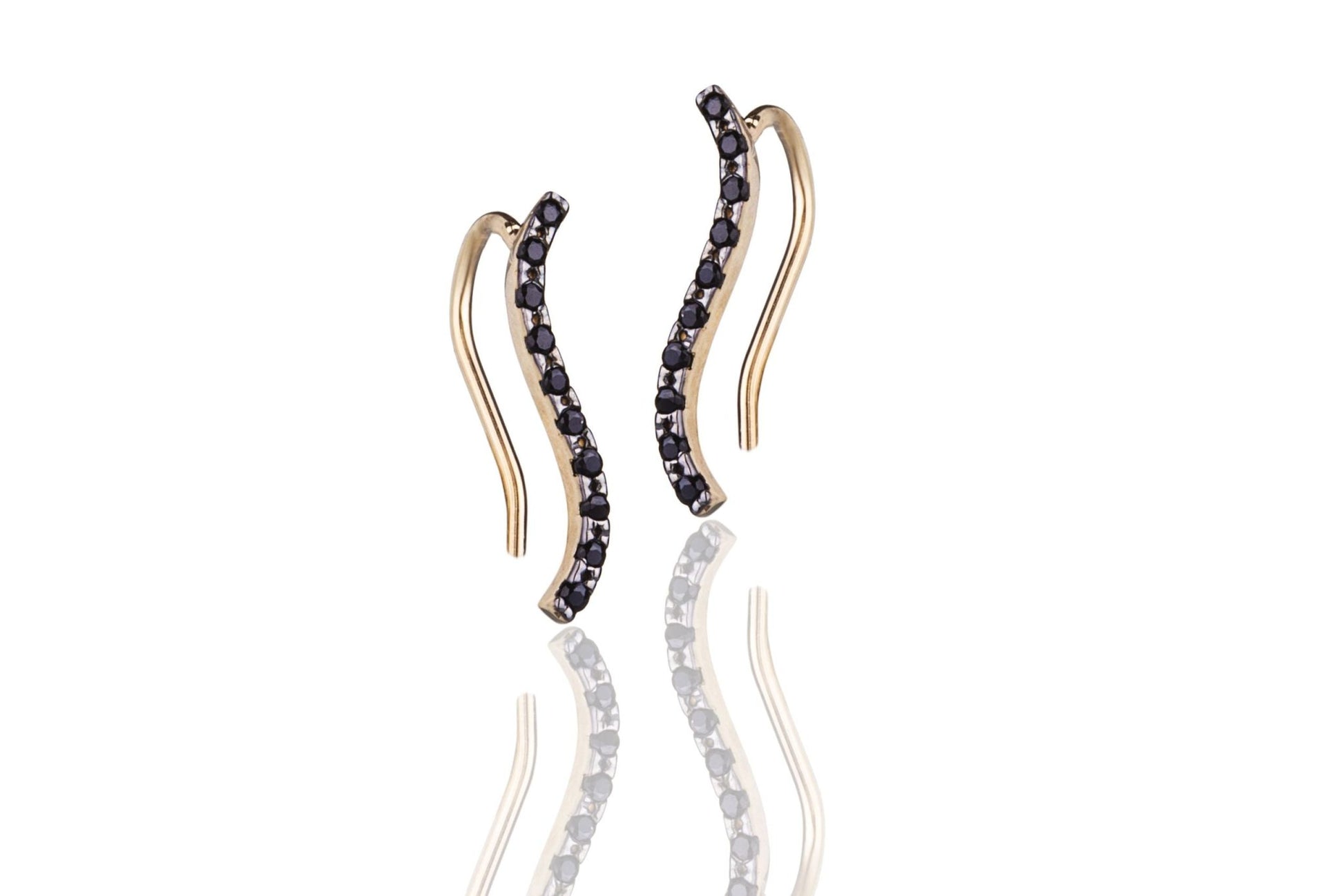 Orecchini in Oro con Zirconi Neri