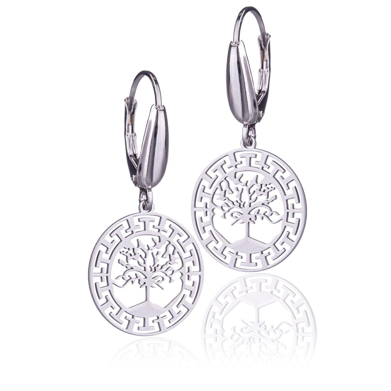 Earrings with Tree of Life and Meanders