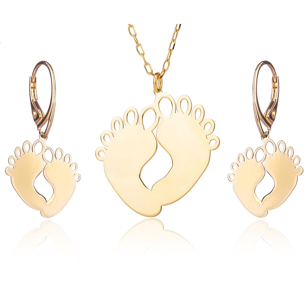 Parure con Piedi Dorata