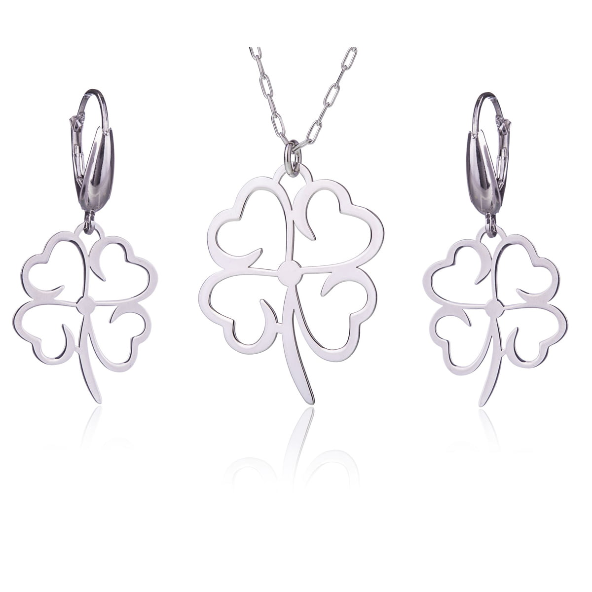 Set with Empty Four-Leaf Clover