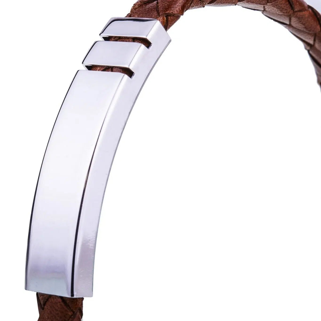 Geflochtenes braunes Lederarmband