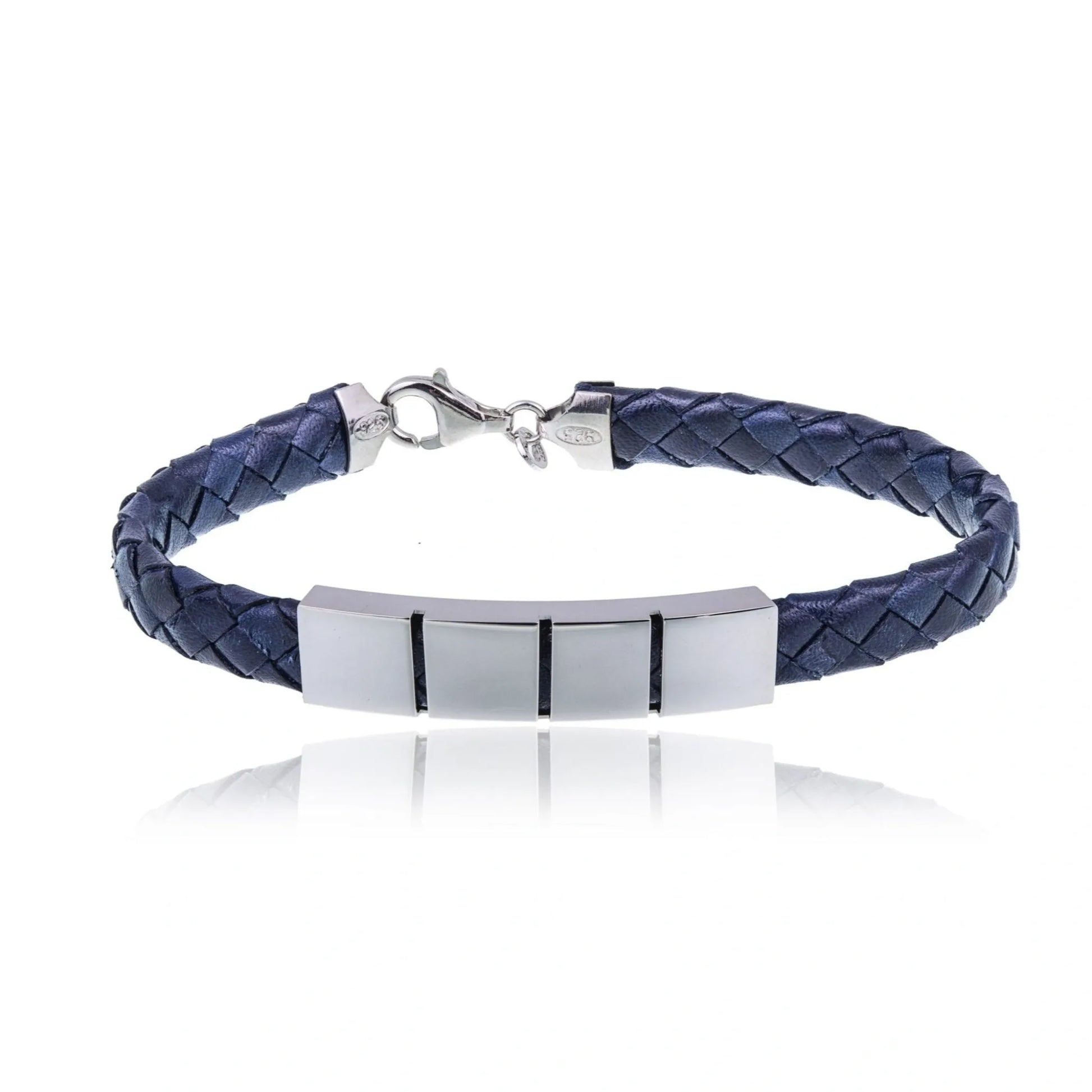 Bracciale in Pelle con 3 Righe Verticali