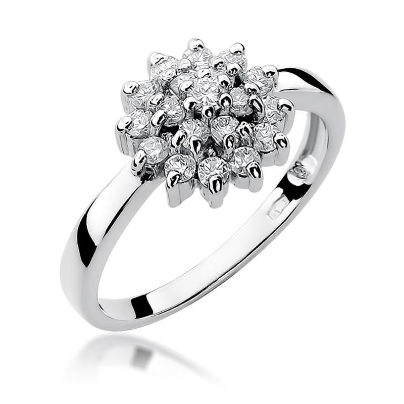 Anello Corolla in Oro con 19 Diamanti