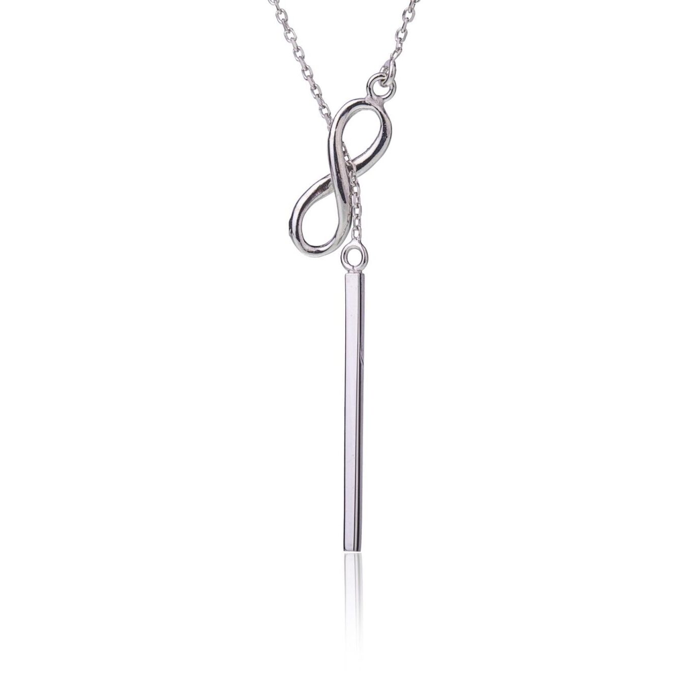 Collana in Argento con Infinito e Barretta