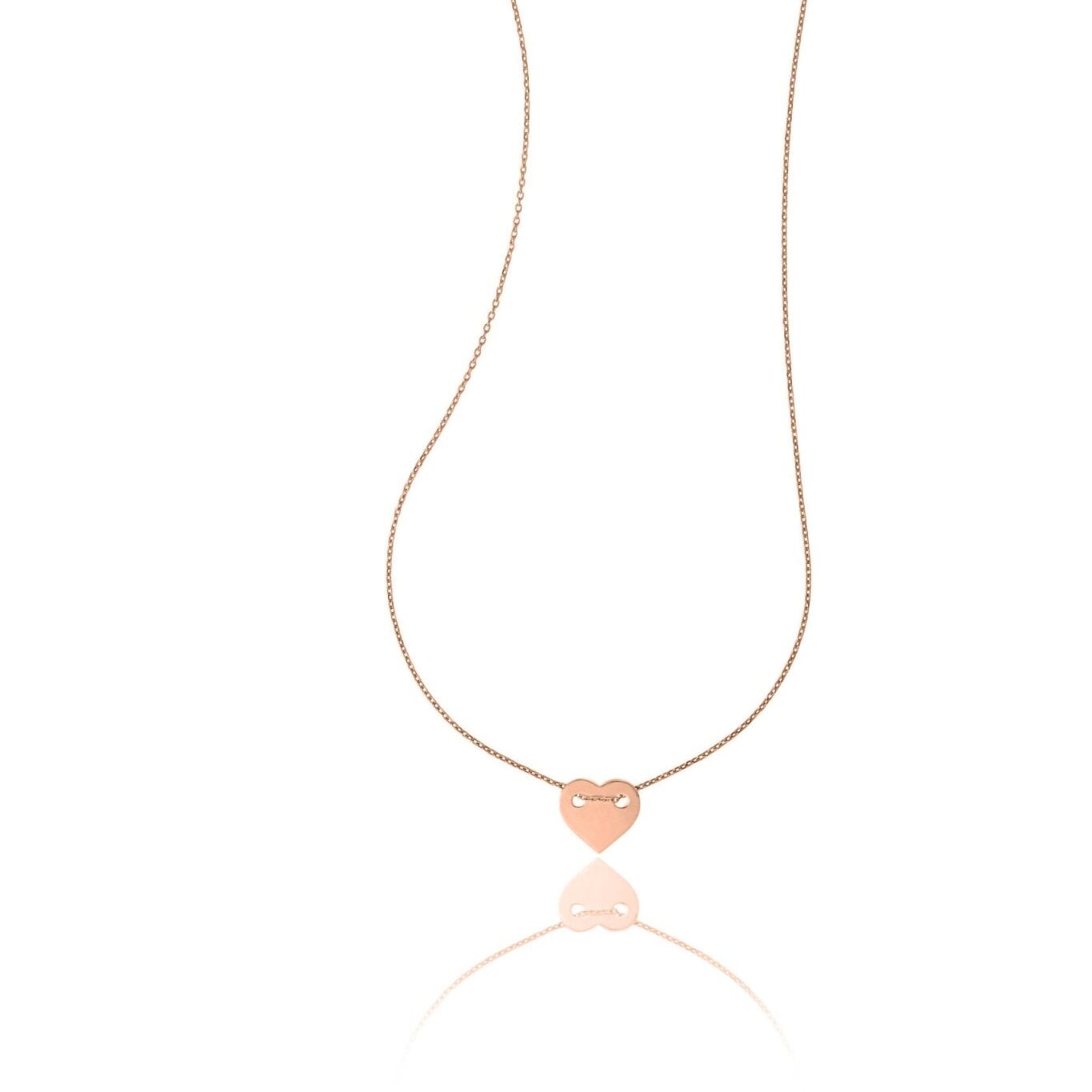Collana in Argento Cuore Passante