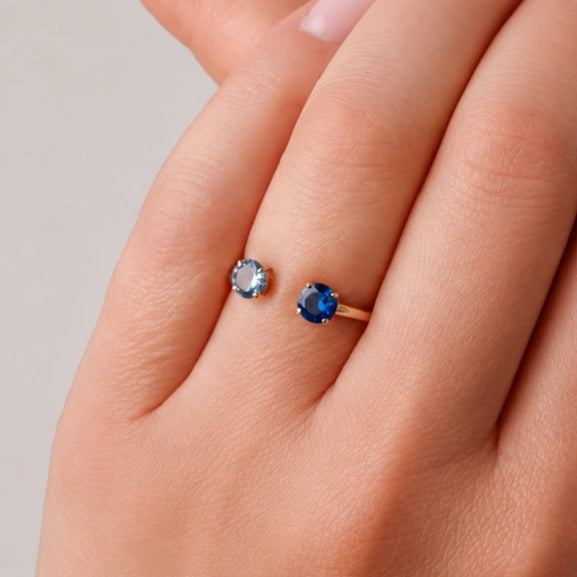 Blue Tide Gold Ring