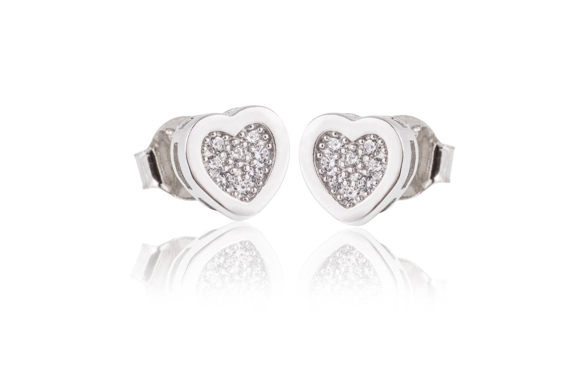 Orecchini Cuore con Zirconi