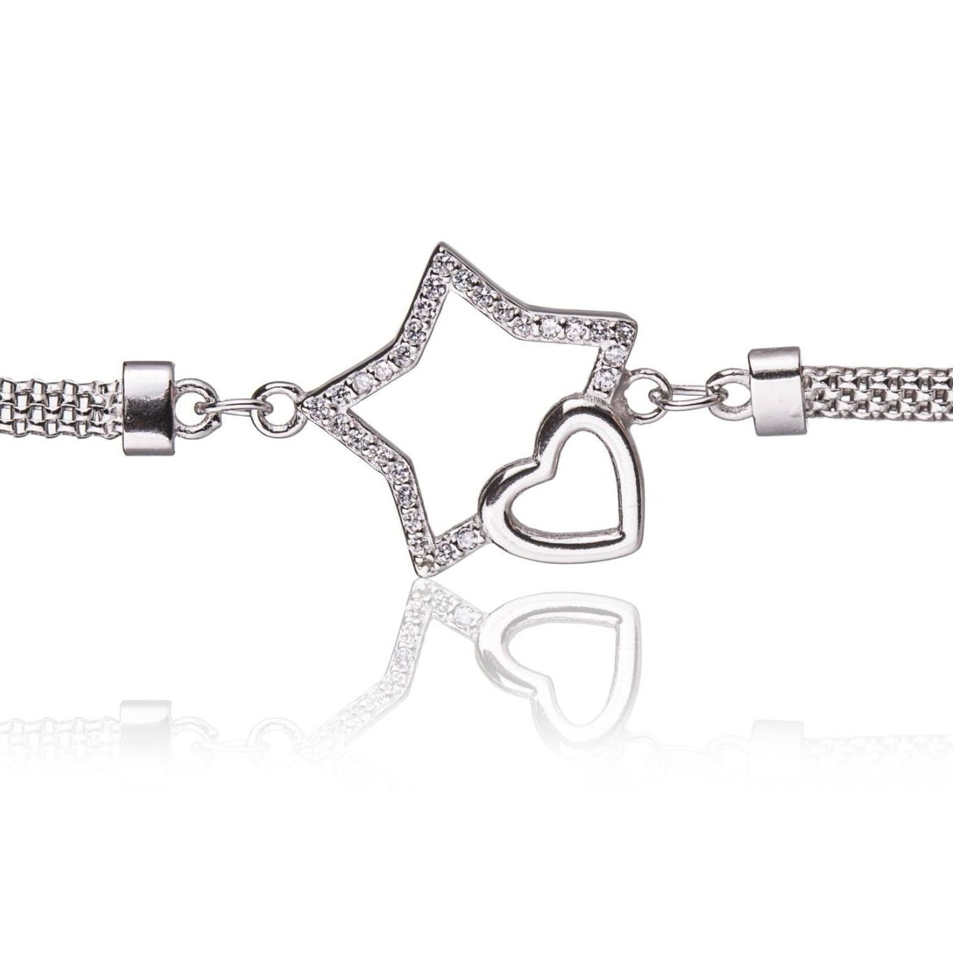Pulsera Tulipán con Estrella y Corazón