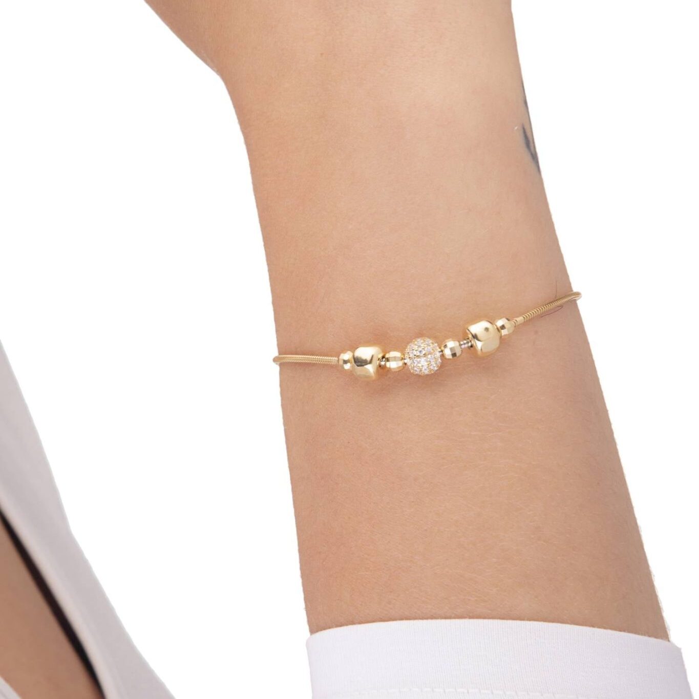 Prisma-Armband mit Kugel