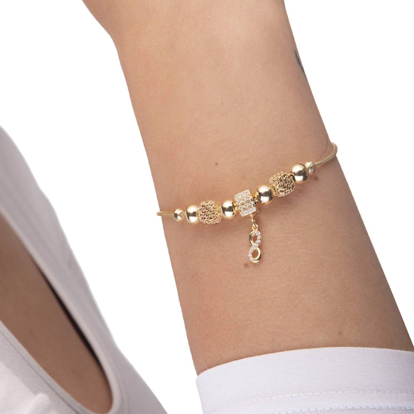 Bracciale Cubo con Infinito