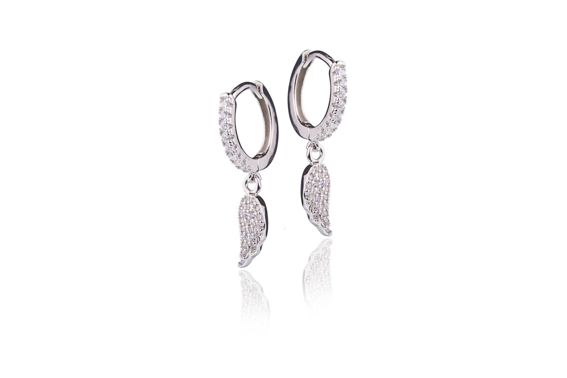 Pendientes de Plata Circulares con Ala