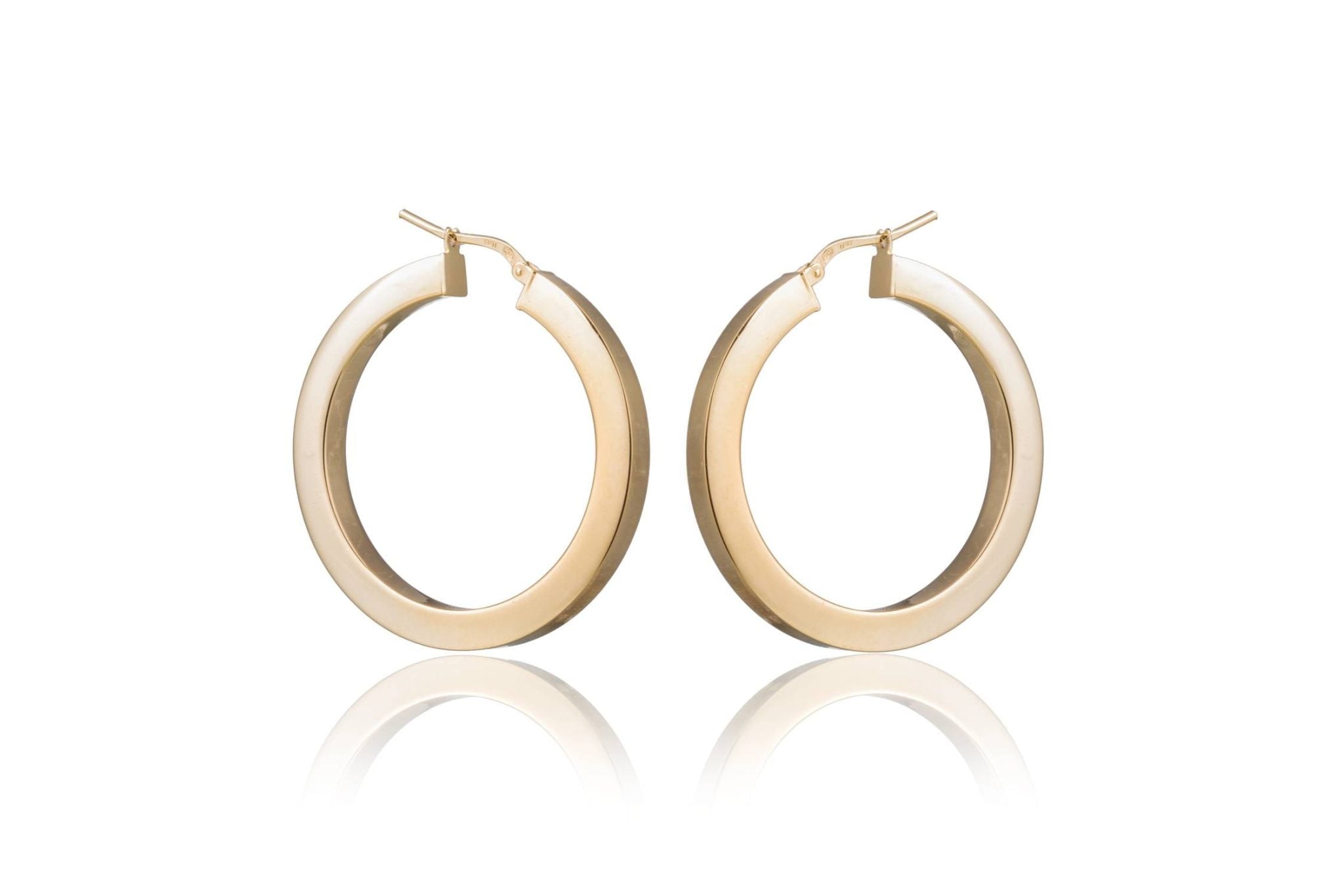 Large Circular Square Earrings
