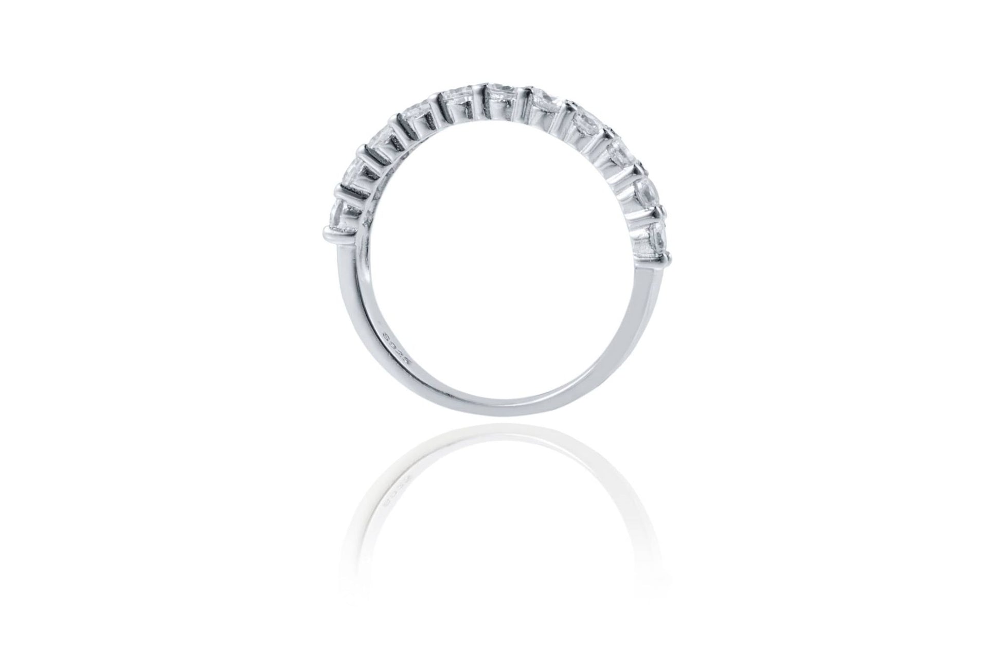 Doppelreihiger Ring mit Zirkonen