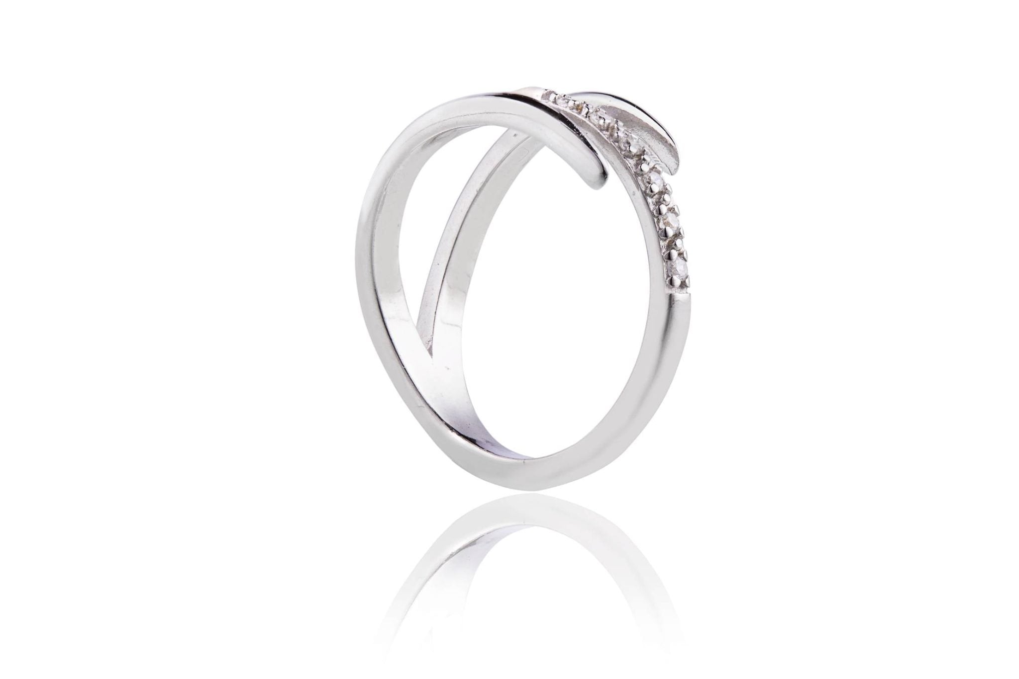 Anillo de Plata Garra con Circonitas