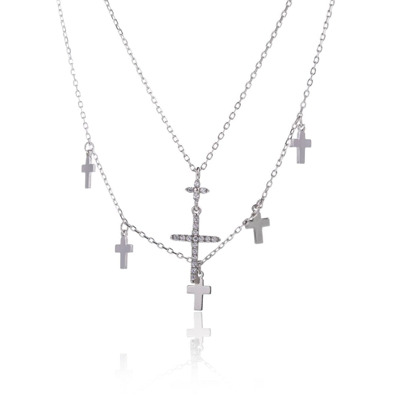 Collana con Croci e Fiore