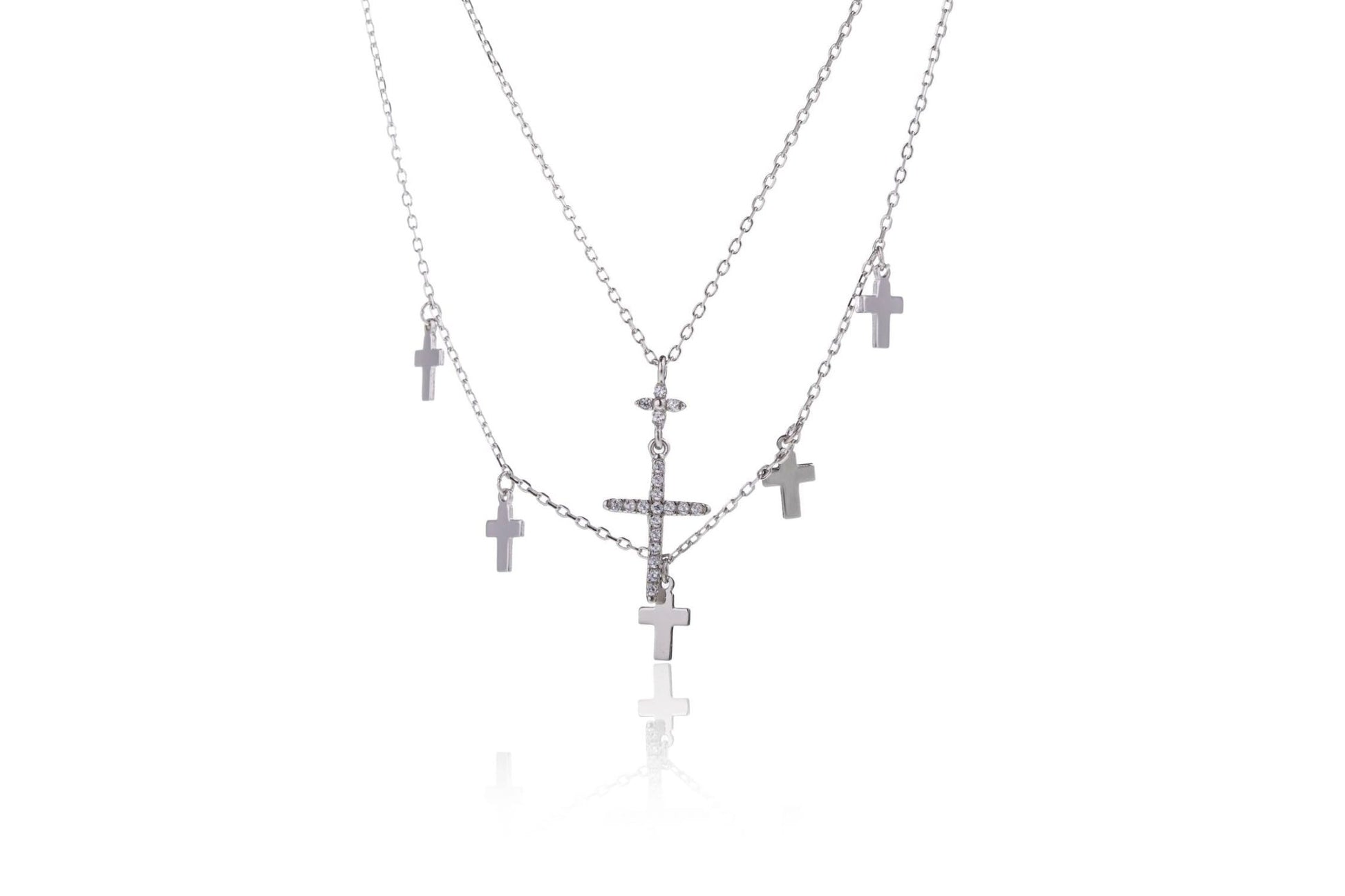 Collana con Croci e Fiore