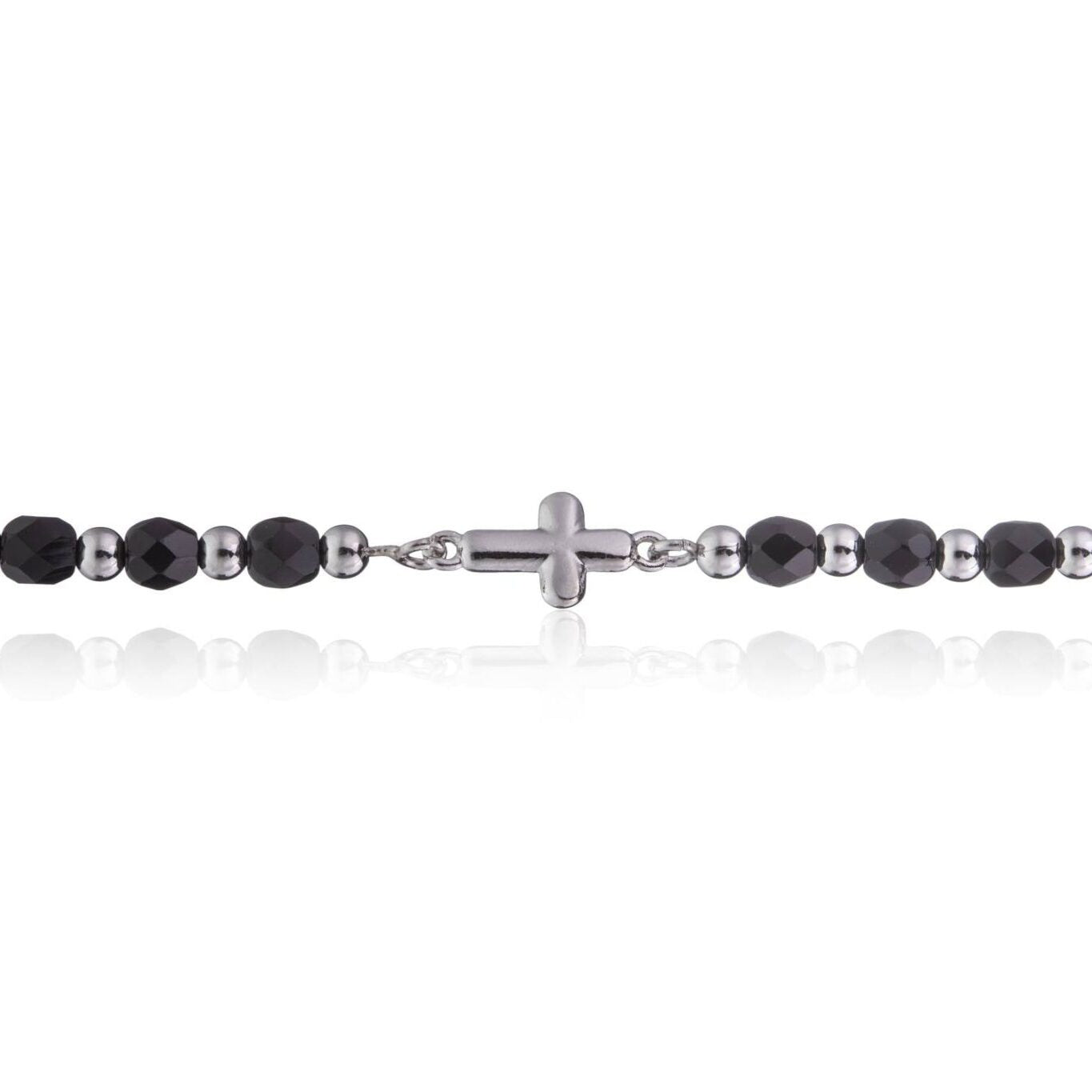 Bracelet Perles et Pierres avec Croix Latine