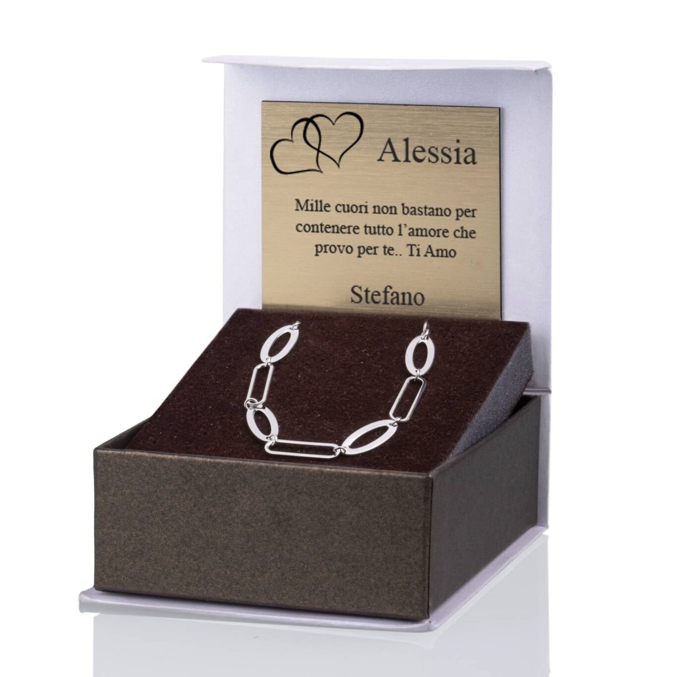 Bracciale con Maglie e Forme Differenti