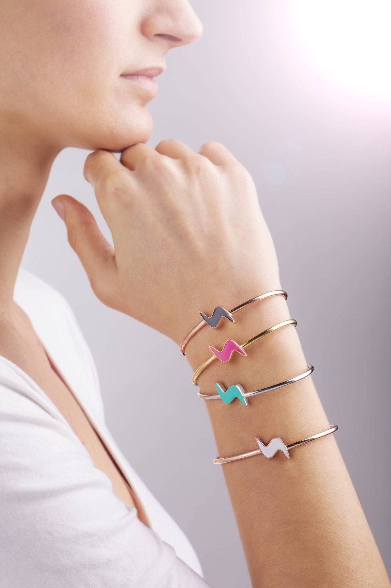 Pulsera Esclava Rodinada con Logo Sakrami Simple