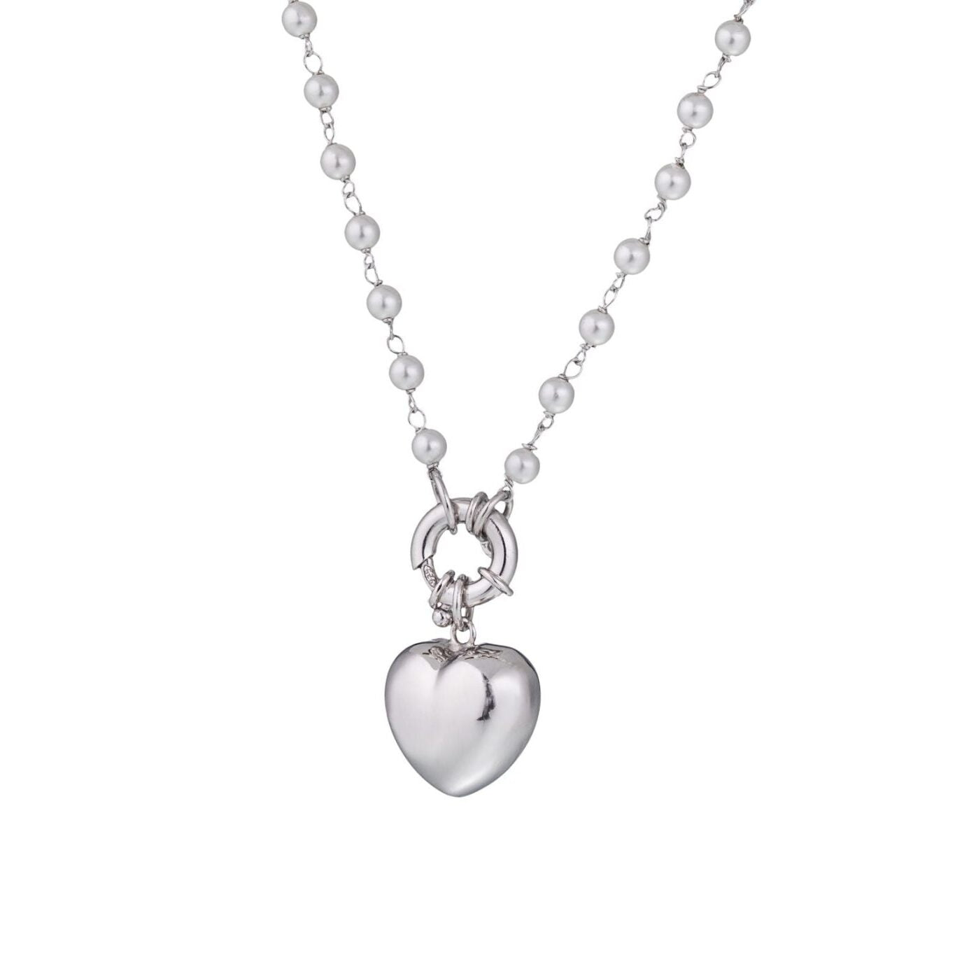 Choker mit Perlen und gewölbtem Herz