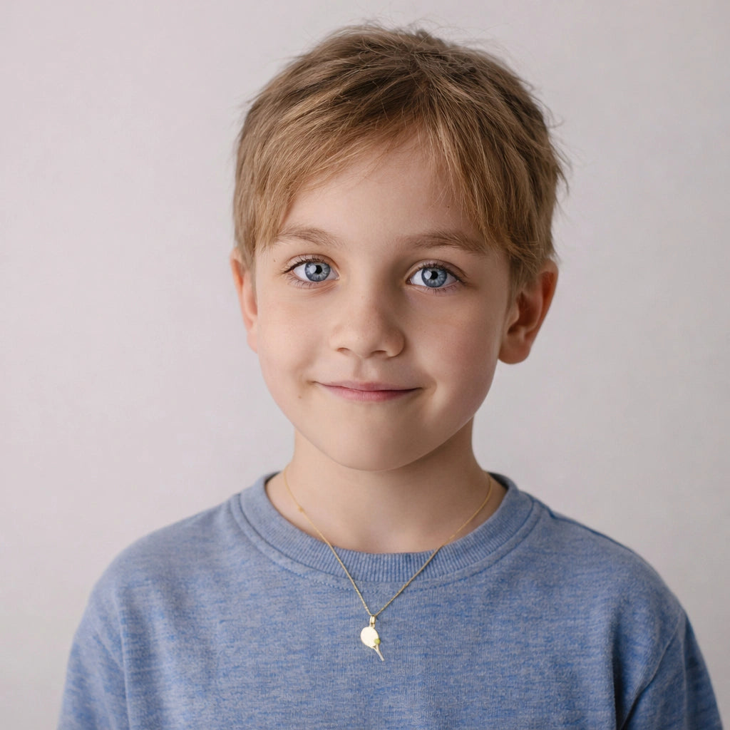 Collana in Oro con Racchetta da Tennis