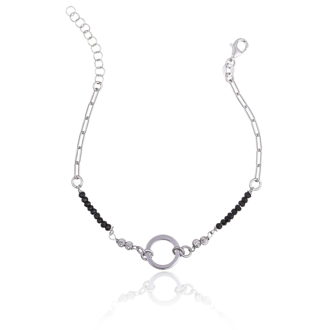 Bracciale con Zirconi Sfere Diamantate e Cerchio