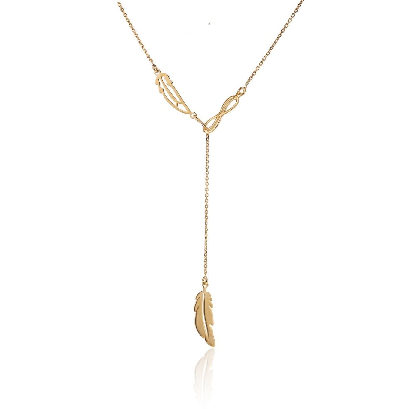 Collar con Plumas e Infinito
