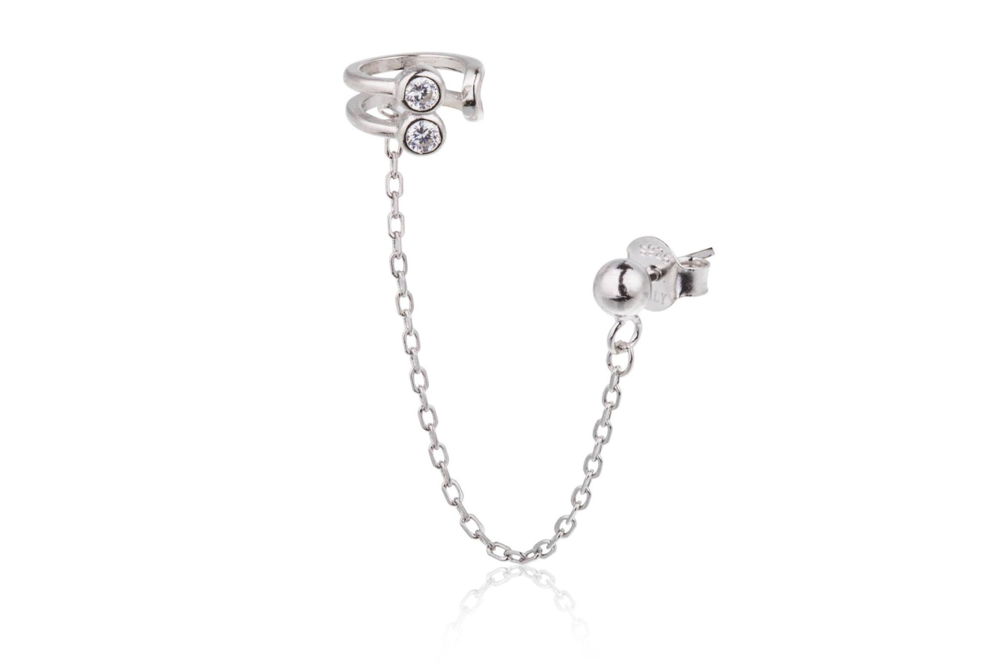 Tassel Earrings with Double Zirconia
