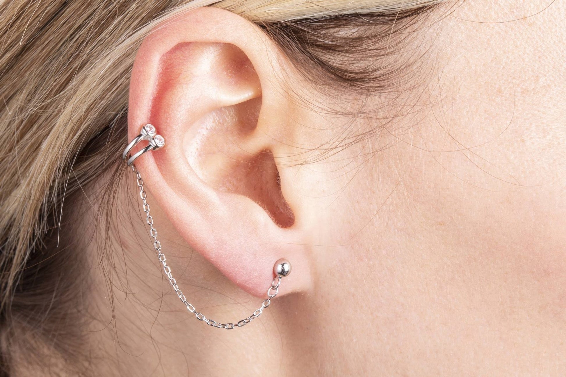 Tassel Earrings with Double Zirconia