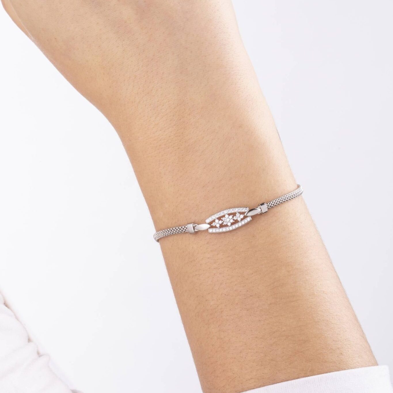 Bracelet Tulipe avec Trois Fleurs
