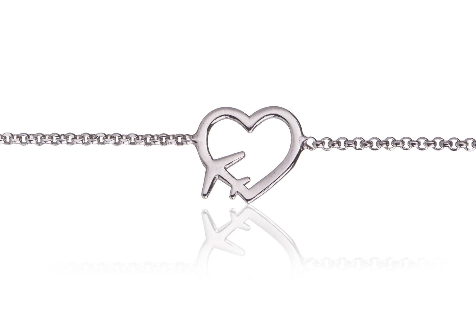 Bracciale con Aereo e Cuore