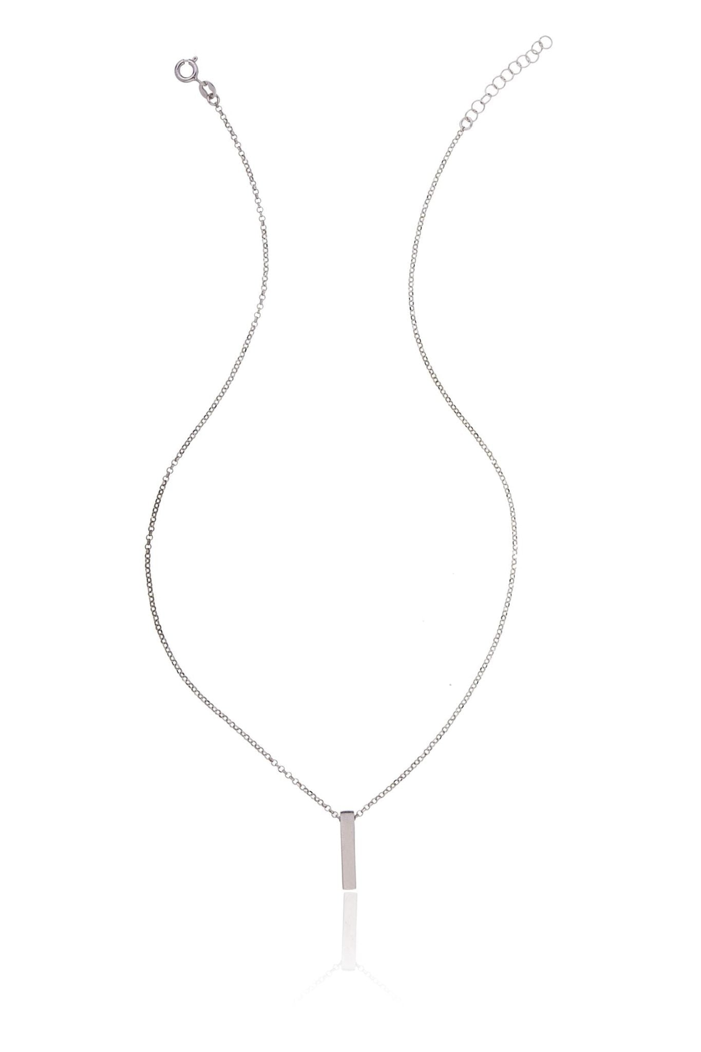Necklace with Bar in Silver