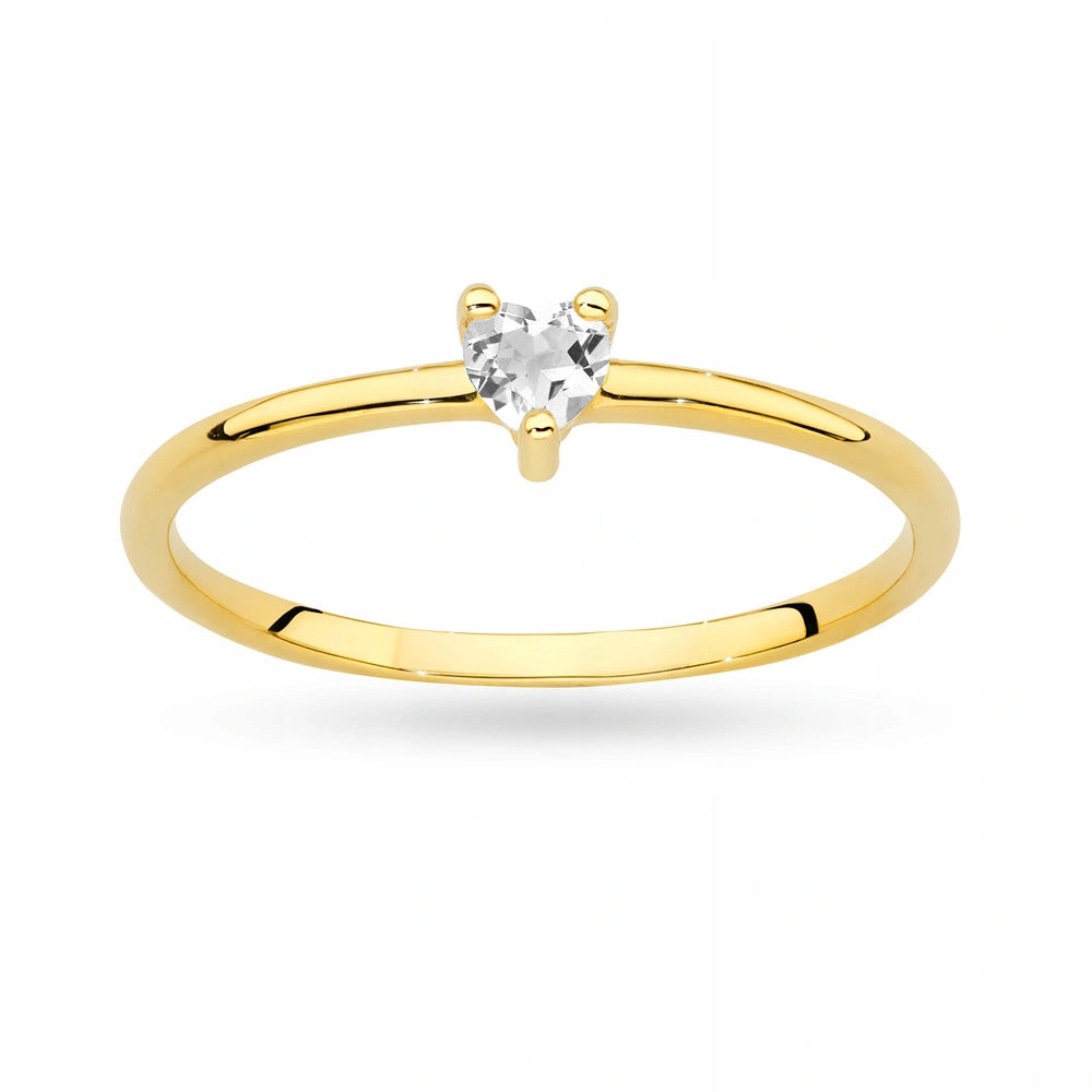 Bague Cuoricino en Or avec Zircone Lumineuse