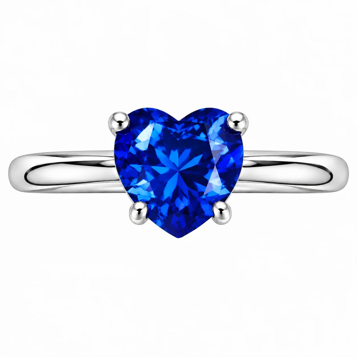 Anello Regolabile in Argento con Zircone a Cuore