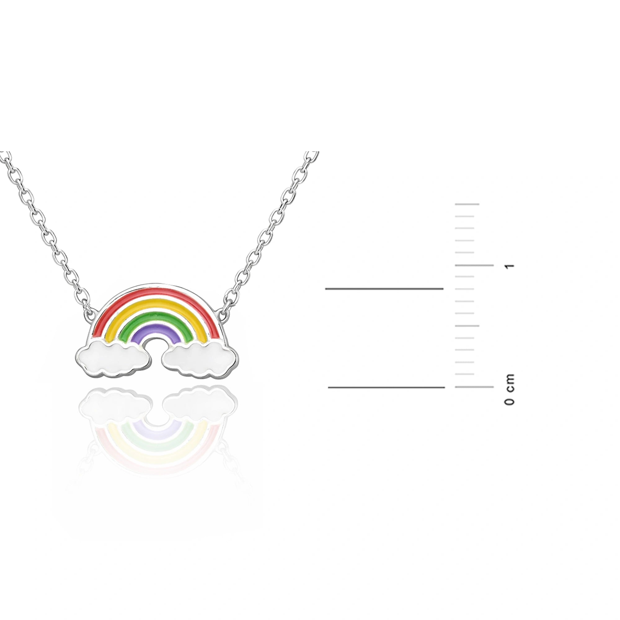 Collana con Arcobaleno e Nuvolette