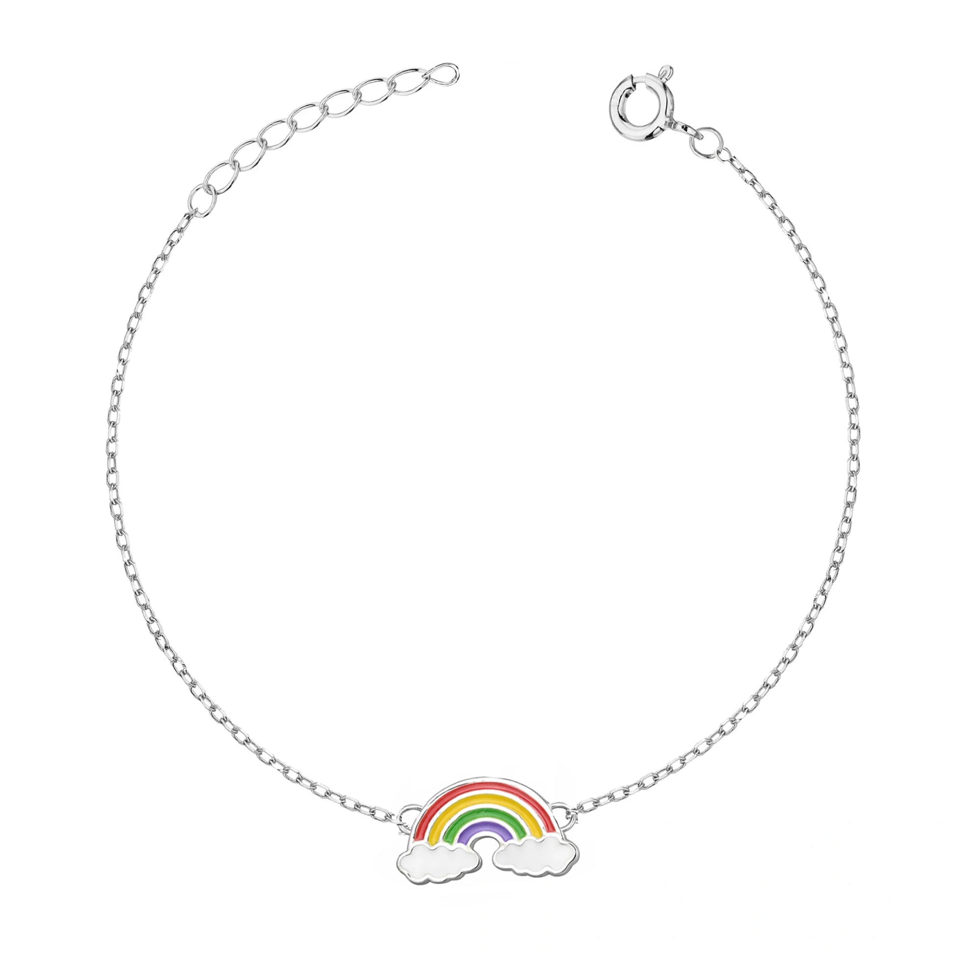 Bracciale con Arcobaleno e Nuvolette