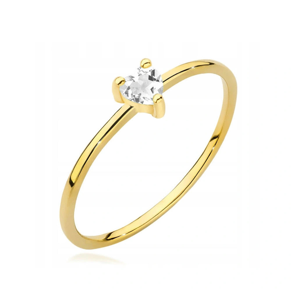 Bague Cuoricino en Or avec Zircone Lumineuse